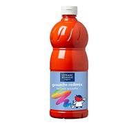 Lefranc Bourgeois Educación, gouache líquida Redimix, témperas para niños, 1L bermellón, pinturas para niños y manualidades