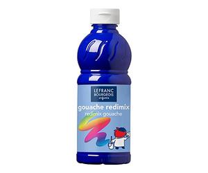 Lefranc Bourgeois Educación, gouache líquida Redimix, témperas para niños, 500ML ultramar, pinturas para niños y manualidades