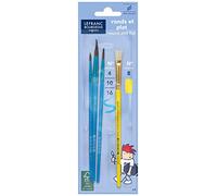 Lefranc & Bourgeois Educación - Set de 3 Pinceles de pelo de pony + 1 Grátis para pintura para niños