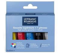 Lefranc Bourgeois Education Gouache 5 x 20ml +1 Pincel - Colores Primarios