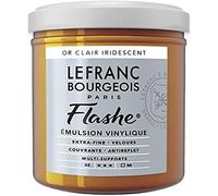 Lefranc Bourgeois Flashe-Acrylfarbe acrílica, Pintura vinílica, Irisierendes Helles Gold, 125ml Tube - Vinylfarbe