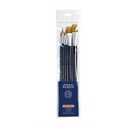 Lefranc Bourgeois Gama Fine Set 6 Pinceles sintéticos, 6 cepillos Mezclados Mango Largo, Pinturas Acrílicas, 6