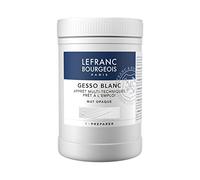 Lefranc Bourgeois - Gesso, Aditivo para Acrílico, Preparador de Superficie Mate Opaco, 1L, Blanco
