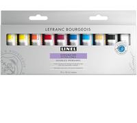 Lefranc Bourgeois Gouache Extra Fino Linel Profesional, Set Doble Colores Primarios, 10x14ml, 10