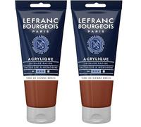 Lefranc Bourgeois LB ACRILICO FINE 80ML Tierra de siena tostada (Paquete de 2)