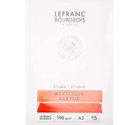 Lefranc Bourgeois Bloc de Pintura acrílica, Papel, Blanco, A3-15 Blatt im Acrylmalblock, 15