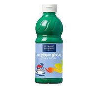 Lefranc Bourgeois Pintura acrílica para niños, Verde Brillante, 500 ml (Paquete de 1), 500