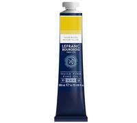 Lefranc Bourgeois 301809 Pintura al óleo fina de calidad, resistente a la luz y de consistencia uniforme, tubo de 200 ml, ideal para lienzos y tableros de pintura, Amarillo medio