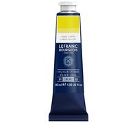 Lefranc Bourgeois - Pintura al óleo fina de calidad, resistente a la luz y de consistencia uniforme, tubo de 40 ml, ideal para lienzos y tableros de pintura, Amarillo Limón