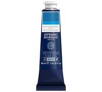 Lefranc Bourgeois - Pintura al óleo fina de calidad, resistente a la luz y de consistencia uniforme, tubo de 40 ml, ideal para lienzos y tableros de pintura, Tono De Azul Cerúleo