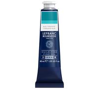 Lefranc Bourgeois - Pintura al óleo fina de calidad, resistente a la luz y de consistencia uniforme, tubo de 40 ml, ideal para lienzos y tableros de pintura, Azul Turquesa