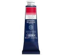 Lefranc Bourgeois - Pintura al óleo fina de calidad, resistente a la luz y de consistencia uniforme, tubo de 40 ml, ideal para lienzos y tableros de pintura, Tono Rojo De Cadmio Oscuro