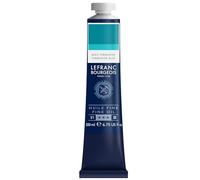 Lefranc Bourgeois - Pintura al óleo fina de calidad, resistente a la luz y de consistencia uniforme, tubo de 200 ml, ideal para lienzos y tableros de pintura, Azul Turquesa