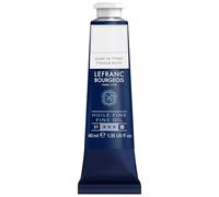 Lefranc Bourgeois 301803 Pintura al óleo fina de calidad, resistente a la luz y de consistencia uniforme, tubo de 40 ml, ideal para lienzos y tableros de pintura, Blanco titanio