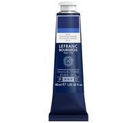 Lefranc Bourgeois - Pintura al óleo fina de calidad, resistente a la luz y de consistencia uniforme, tubo de 40 ml, ideal para lienzos y tableros de pintura, Azul Ftalo