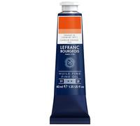 Lefranc Bourgeois - Pintura al óleo fina de calidad, resistente a la luz y de consistencia uniforme, tubo de 40 ml, ideal para lienzos y tableros de pintura, Tono Naranja De Cadmio