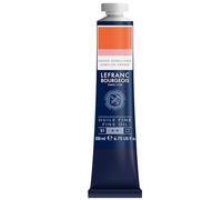 Lefranc Bourgeois - Pintura al óleo fina de calidad, resistente a la luz y de consistencia uniforme, tubo de 200 ml, ideal para lienzos y tableros de pintura, Tono Naranja Bermellón