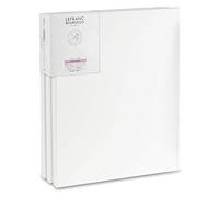 Lefranc Bourgeois Telaio in Legno di Rosso Estable Marco de Madera de Abeto, Lienzo prepreparado acrílicas y Pinturas al óleo, Algodón, Color Blanco, 40 x 50 cm