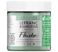 Lefranc Bourgeois Vinílico Extra-Fino Flashe Bio - Bote plástico reciclado 75ml, Verde Oliva Claro