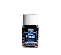 Lefranc Bourgeois Vitrail Cristal Veces Color, Permeable Luz & Projector Best Integrado, Azul Oscuro, Glasmalfarbe - 50ml Topf