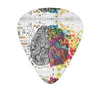 Left And Right Brain Advantage - Púas de guitarra únicas con impresiones claras y múltiples grosores
