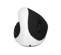 Left Hand Vertical Mouse Wireless Ergonomic Rechargeable Adjustable DPI for PC Black White