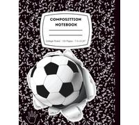 Left Handed,Collage Ruled Composition Notebook: Soccer Sports Marble. Cute Journal for Lefties Boys And Girls. For School Supplies 120 pages (60 sheets)