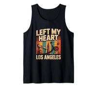 Left My Heart Vacaciones en Los Ángeles California Camiseta sin Mangas