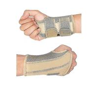(Left Right hand S-M, Beige) Carpal Tunnel Wrist Brace For Tendonitis Arthritis, Breathable Wris...