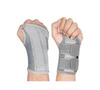 (Left Right hand S-M, gray) Carpal Tunnel Wrist Brace For Tendonitis Arthritis, Breathable Wris...