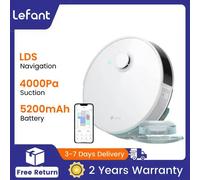 Leftant N3 4000Pa Robot aspirador y fregona sónica Combo, mapeo de precisión con sensores Lidar y dToF, detección ultrasónica de alfombras N3-EU-Gray