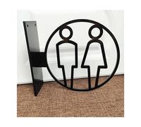 LEFTART Acrílico Aseo Signo De Señal Montaje Lateral 3D Muestras De WC, Portada Pegatina Hombres Y Mujeres Baño Signo De Inodoro Plancha Placa De Puerta Guía Guía Placa De Puerta(Sign 2)