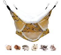 LEFTSTARER Hamaca deslizante de azúcar de triple capa, hamaca pequeña para mascotas, accesorios de jaula para hámster, cama de animales pequeños para chinchilla, loro, hurones, ratas, jugar durmiendo