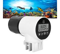 Leftwei Alimentador Automático de Peces a Prueba de Agua, Ajustable, Inteligente, Silencioso, Temporizador Automático Comida para Peces, Pantalla Digital para Vacaciones Fin Semana