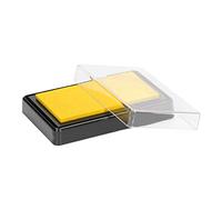 Leftwei Almohadilla de Tinta para Huellas de bebé, Segura, No Tóxica, Reutilizable para Crear Recuerdos Duraderos con Bebés y Mascotas, 9,3x6,5 Cm (tinta amarilla)