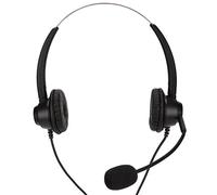 Leftwei Auriculares Telefónicos H360D de 3,5 VA, Auriculares Empresariales Binaurales con Micrófono HD Incorporado, con Volumen Ajustable, Ideales para Centros de Llamadas, Conferencias, Oficinas y