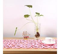 Leftwei Camino de Mesa y Mantel Individual Rectangular de Fieltro, Elegante Diseño Floral Calado, Decoración del Hogar, Protector de Mesa de Calor para de Comedor y de café, Decoración Multiusos del