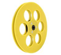 Leftwei Carrete de Cinta Vacío de 1/4 y 7 Pulgadas, Carrete con Brida NAB, Dispositivo de 6 Orificios de Viento con Mayor Resistencia a la Flexión, Ideal para Grabadoras de Cinta de Abierto (YELLOW)