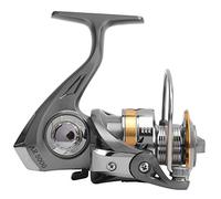 Leftwei Carrete Giratorio, Carrete de con Faldón de Metal de Gran Capacidad, de Pesca con Basculante de Metal con Salida de de Engranaje de Línea Flexible Gruesa, Ideal para Pesca en Mar y en Roca