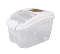 Leftwei Contenedor para Almacenamiento de Arroz a Prueba de Insectos, Gran Capacidad con Cubierta Transparente, Perfecto para Almacenamiento de Alimentos en la Cocina, Hecho de Plástico PP Duradero