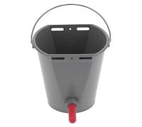 Leftwei Cubo Alimentador de 8 litros con Tetinas Reemplazables para Alimentación de Leche en Granjas Ganaderas Plástico Duradero de Calidad Alimentaria Gris (para bovinos)