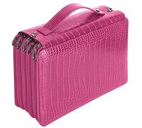 Leftwei Estuche para Lápices con Múltiples Ranuras y 5 Cremalleras, Diseño Elegante para Guardar Fácilmente los Bolígrafos, Ideal para Artistas y Estudiantes, Material de PU Duradero, 252 Orificios