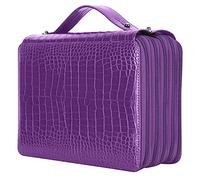Leftwei Estuche para Lápices con Múltiples Ranuras y 5 Cremalleras, Diseño Elegante para Guardar Fácilmente los Bolígrafos, Ideal para Artistas y Estudiantes, Material de PU Duradero, 252 Orificios