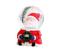 Leftwei Globo de Nieve Navideño Que Cambia de Color, Adorno de Cabeza Grande para Decoración del Hogar de Vacaciones, Decoración Navideña de Resina y Vidrio (pequeño Anciano)