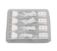 Leftwei Juego de Regletas de Iluminación para Casa de Muñecas a Escala 1:12, Accesorios de Repuesto en Miniatura con Extensión de Enchufe único, Escenas en Miniatura, 4 Piezas