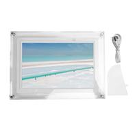 Leftwei Marco de Fotos Digital con Pantalla Táctil de 10,1 Pulgadas | Aplicación VPHOTO para Compartir WiFi, Carcasa Acrílica, Rotación Automática, Reproducción de Fotos y Vídeos,