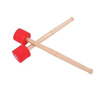Leftwei Mazo de Tambor de Espuma para bajo, Cabezal de Espuma EVA Suave, Ideal para Instrumentos de Percusión, Cómodo de Roble, 2 uds. (rojo)