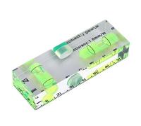 Leftwei Mini Regla de Nivel, Herramienta de Nivel de Burbuja Acrílica Transparente, de Base Magnética para Medición Horizontal y Vertical, 75x25x15mm