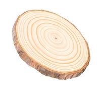 Leftwei Rodajas de Madera Natural, Troncos Redondos de Pino para Manualidades y Decoraciones en Bodas y Festivales, 5 Tamaños sin Terminar (Tipo 5 (8,3 X 8,3 X, pulgadas) 11~12cm)