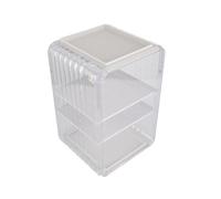Leftwei Soporte de Almacenamiento de Botellas de Agua Acrílico a Prueba de Polvo, Organizador Multicapa para Sala de Estar y Cocina de Gran Tamaño (Grande 3 Capas Blanco)